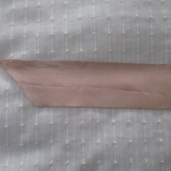 1990s tan silk pointed end scarf - Picture 5 of 5